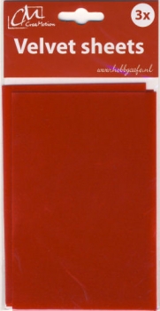 3 Velvet Sheets ( rot )